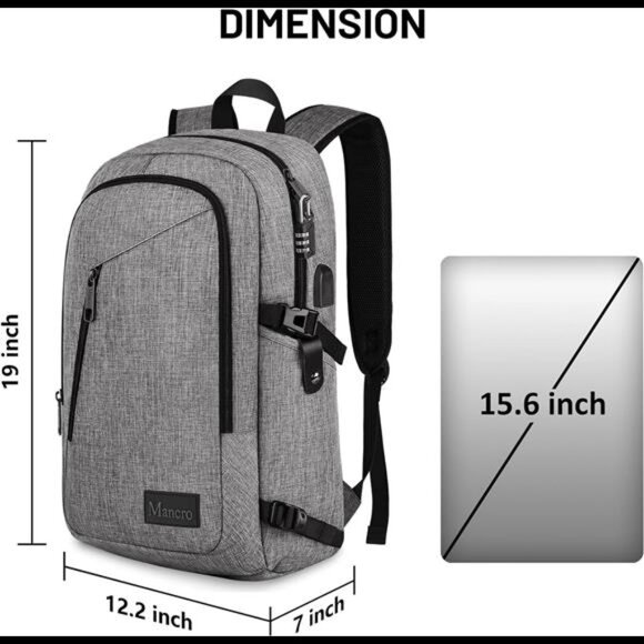 Laptop Backpack for Travel, Anti-theft Laptop Backpack for Men Business Backpack - Picture 5 of 7